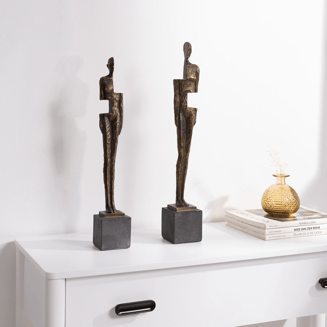 Sculpture Male Figure with Bronze Effect - Sutherland Interiors