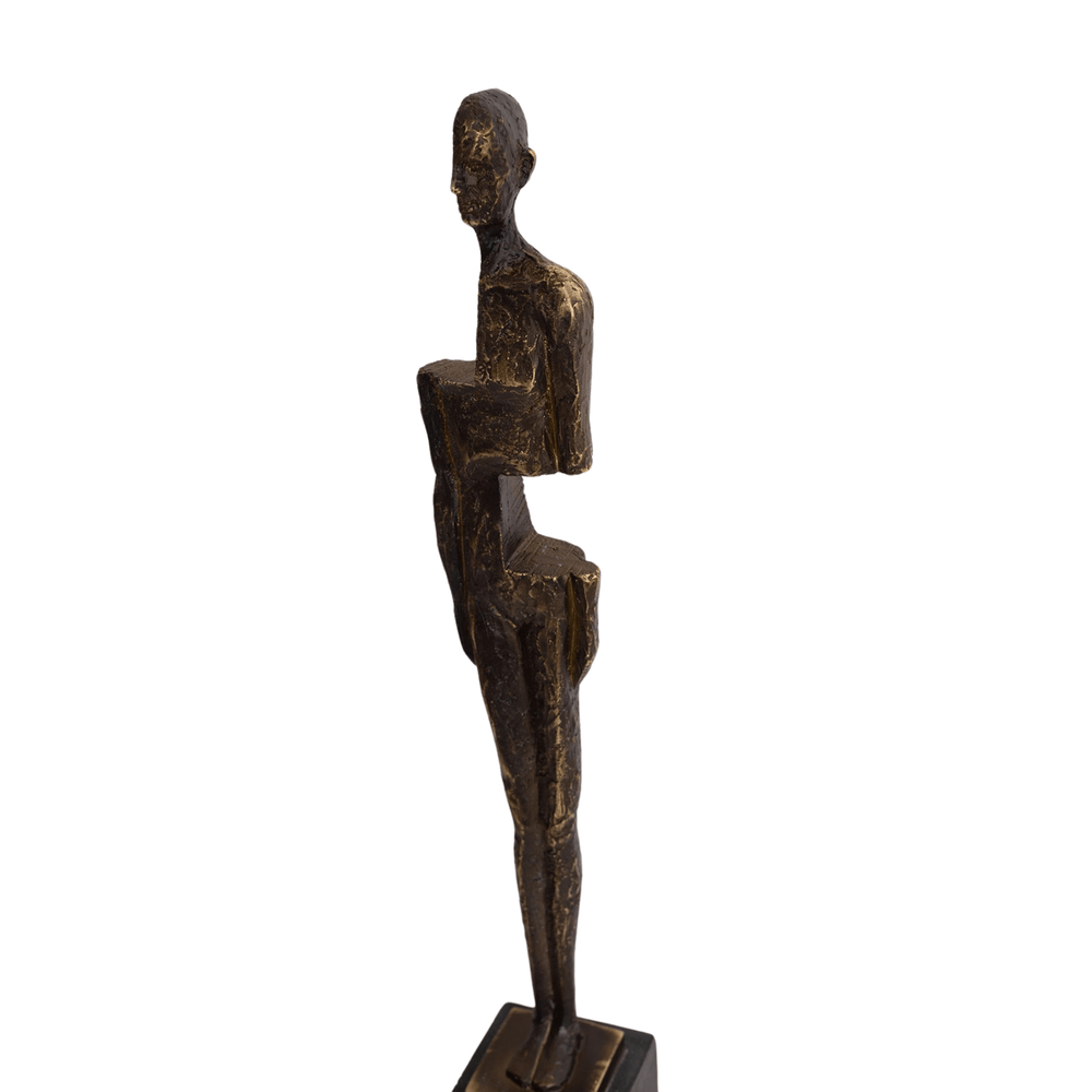 Sculpture Male Figure with Bronze Effect - Sutherland Interiors