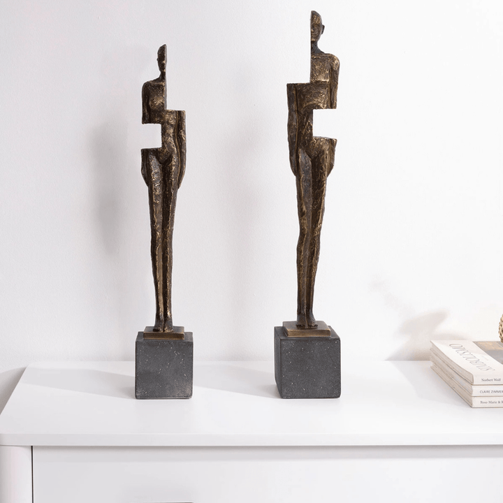 Sculpture Male Figure with Bronze Effect - Sutherland Interiors