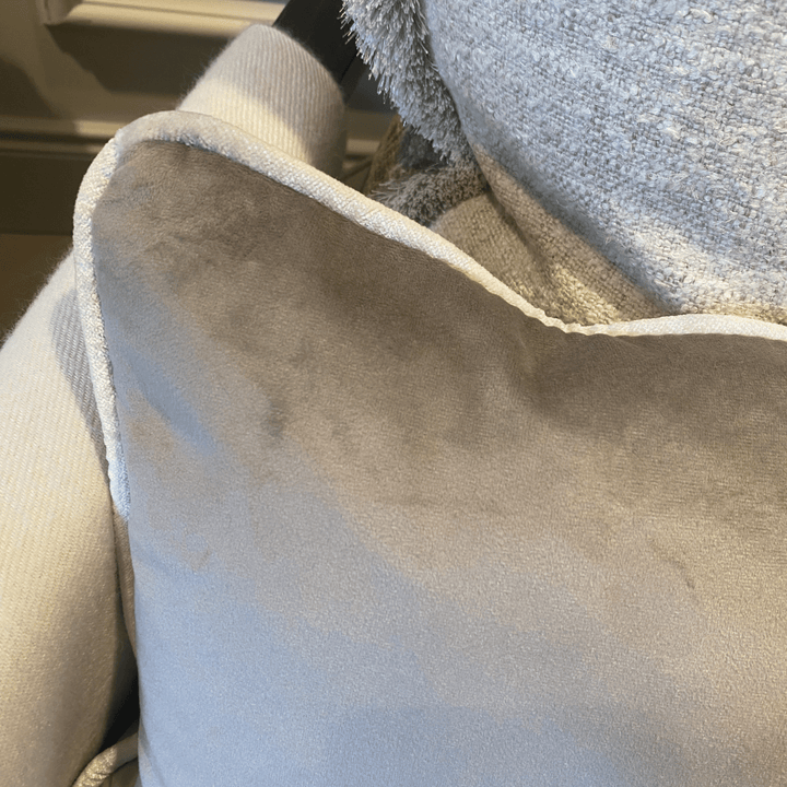 Taupe Velvet Cushion - Sutherland Interiors