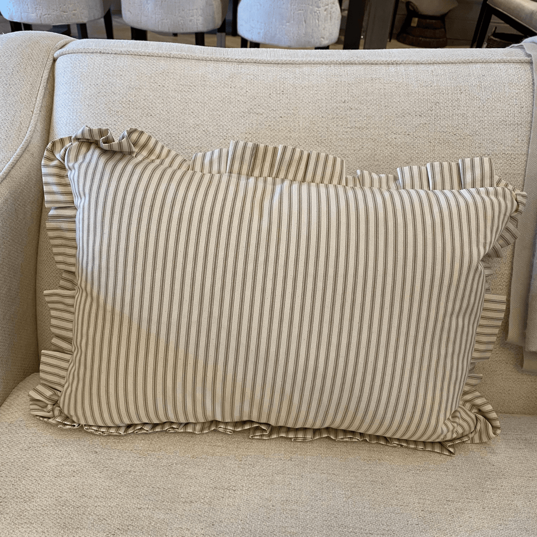 The Flax Ruffle Cushion - Sutherland Interiors