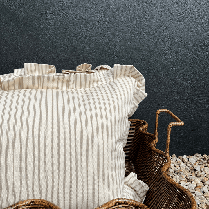 The Flax Ruffle Cushion - Sutherland Interiors