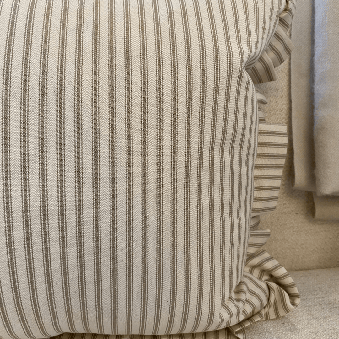 The Flax Ruffle Cushion - Sutherland Interiors
