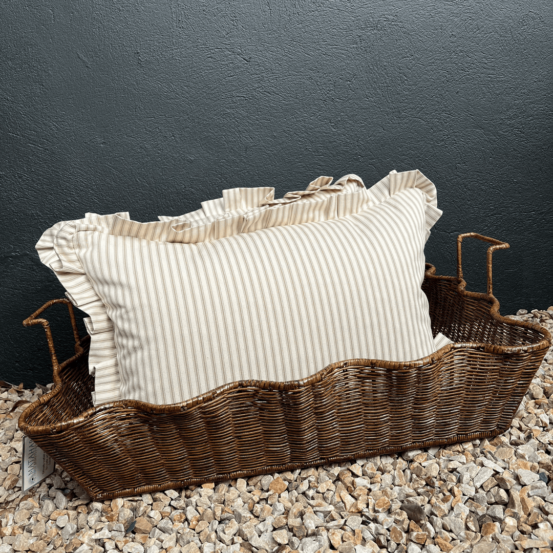 The Flax Ruffle Cushion - Sutherland Interiors