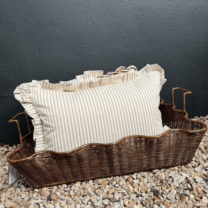 The Flax Ruffle Cushion - Sutherland Interiors