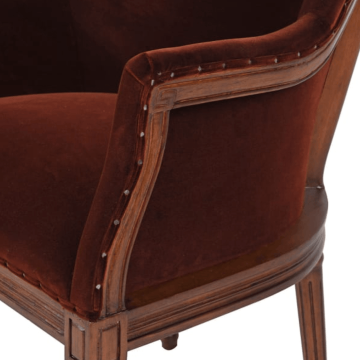 Velvet Terracotta Chair - Sutherland Interiors