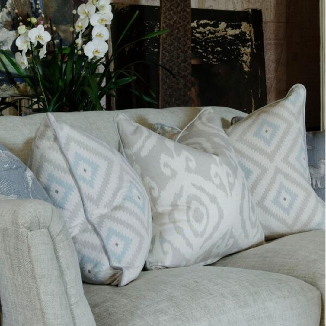 Luxury Cushion in grey and white from andrew martin Ireland