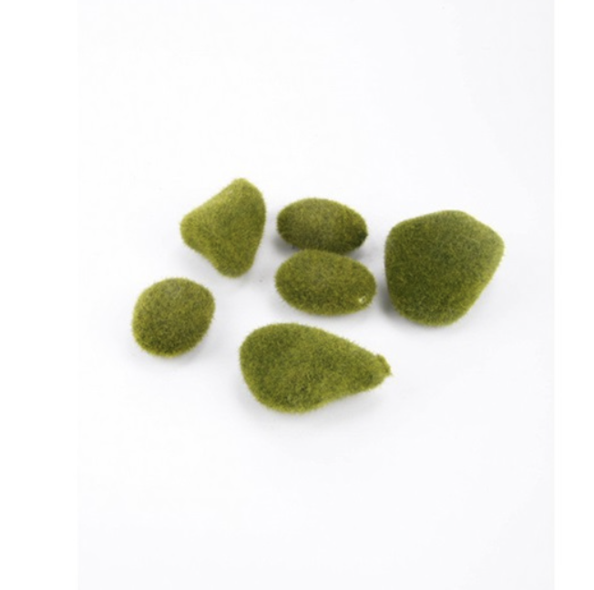 MOSS STONE GREEN BAG OF 6