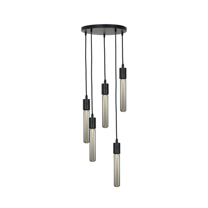 Hanging lamp 7L Ø40x117,5 cm BRANDON matt black