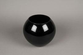 Ebony Round Glass Vase - L