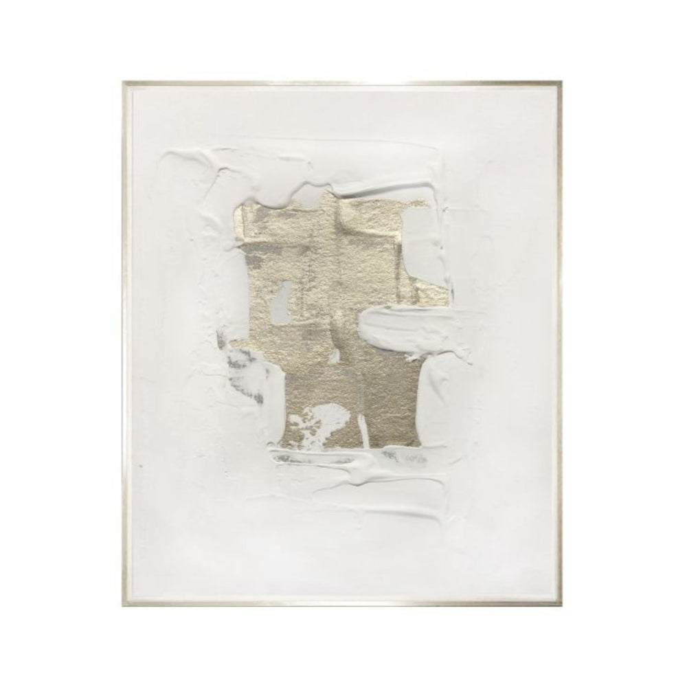 Lukea hand-painted art with metallic highlights on stretched canvases floated in hand-finished frames with shadow gap.