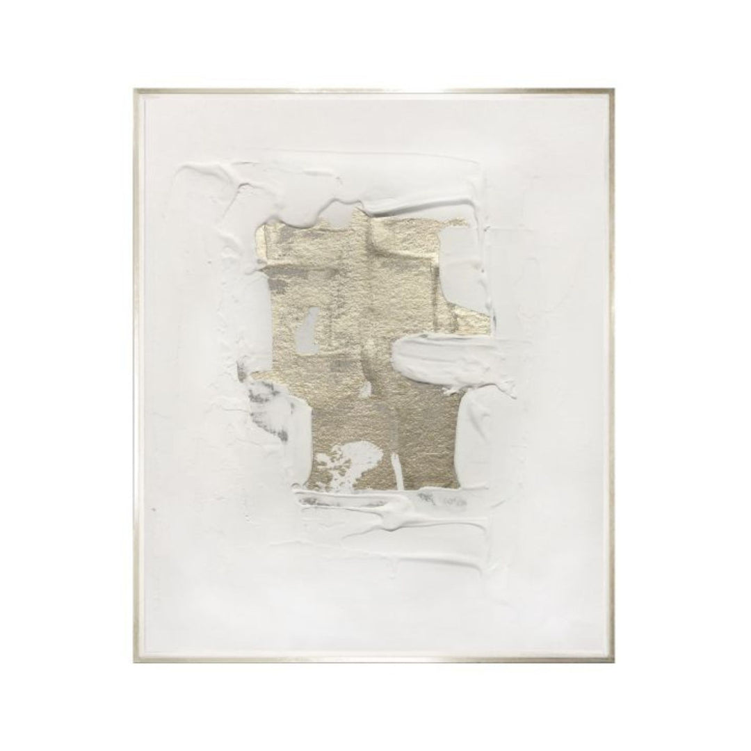 Lukea hand-painted art with metallic highlights on stretched canvases floated in hand-finished frames with shadow gap.