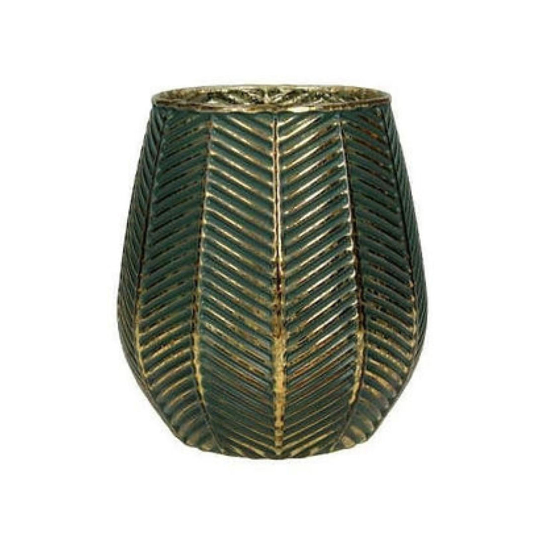 Tealight Holder - Green and Gold