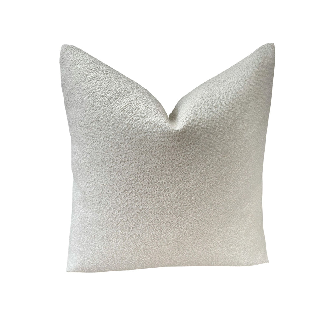 The White Cream Boucle Cushion