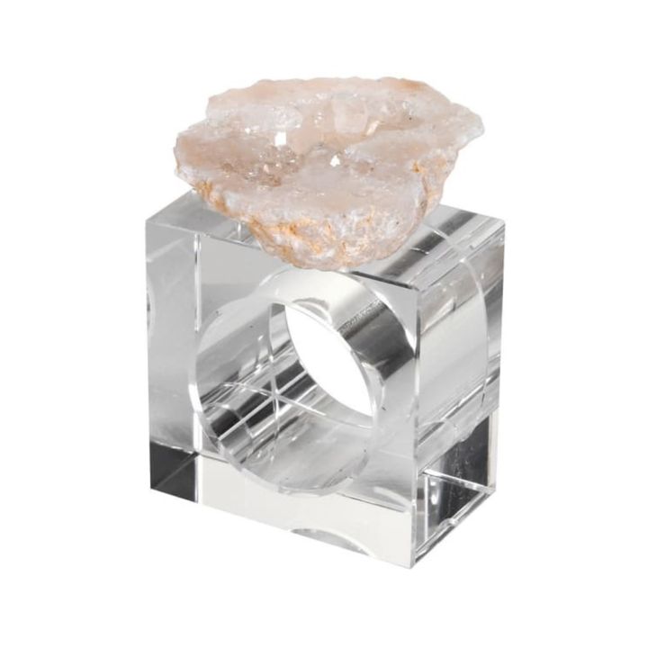 Quartz Geode Napkin Rings - set of 4
