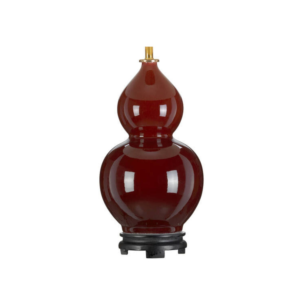 Base Lamp Gourd Vase Ox Blood - Sutherland Interiors