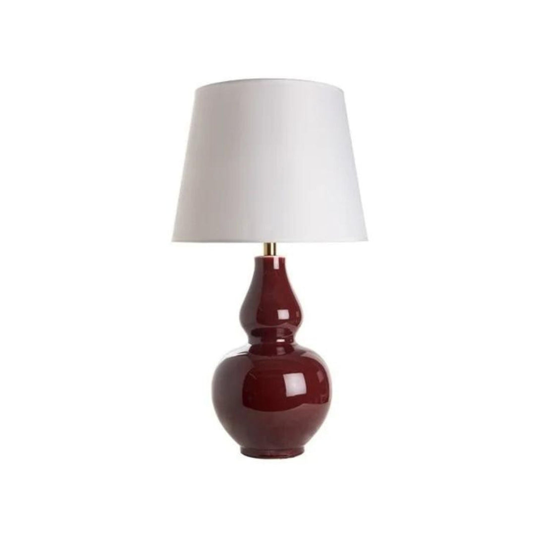 Base Lamp Gourd Vase Ox Blood - Sutherland Interiors