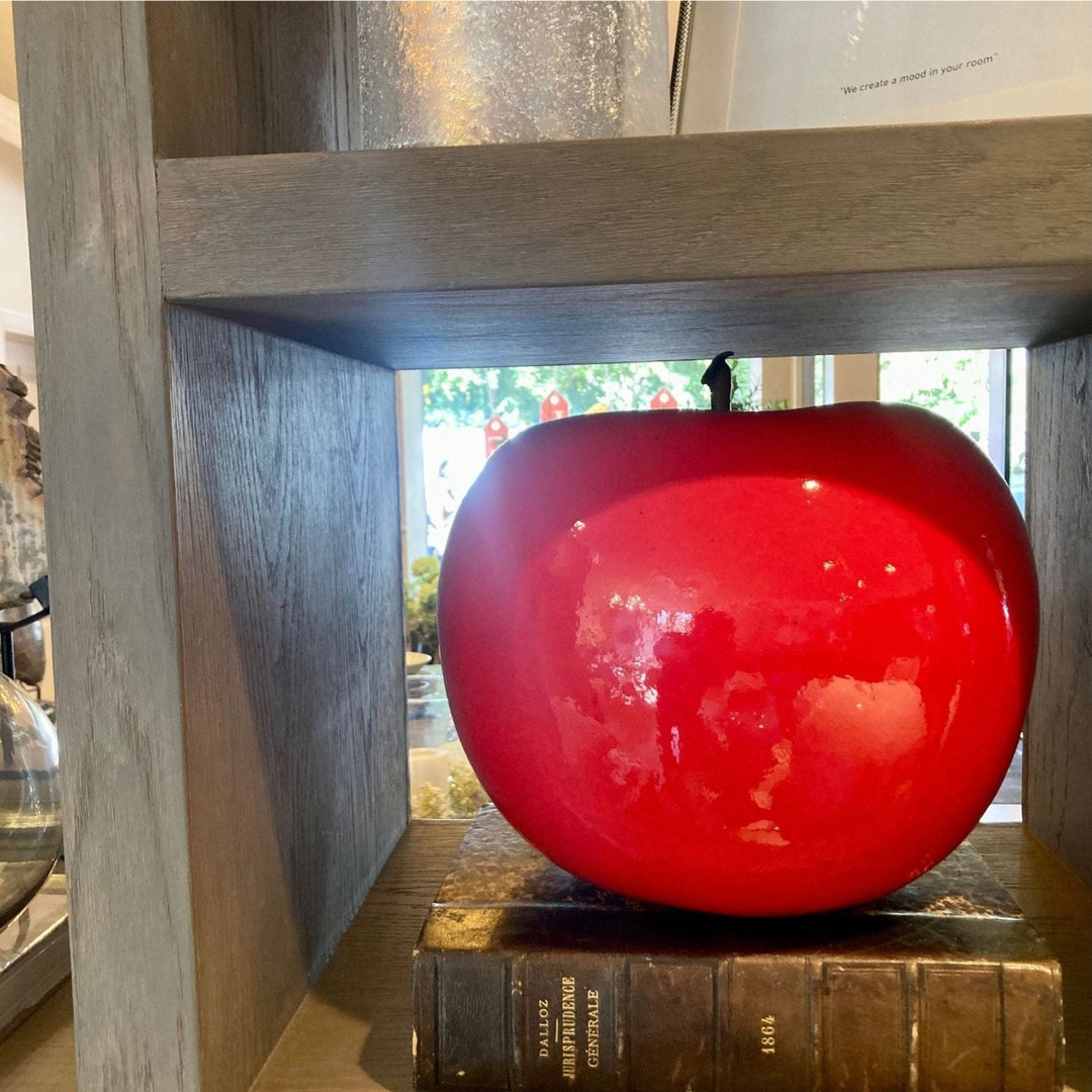Ceramic Apple - Portuguese Faience Red - Sutherland Interiors