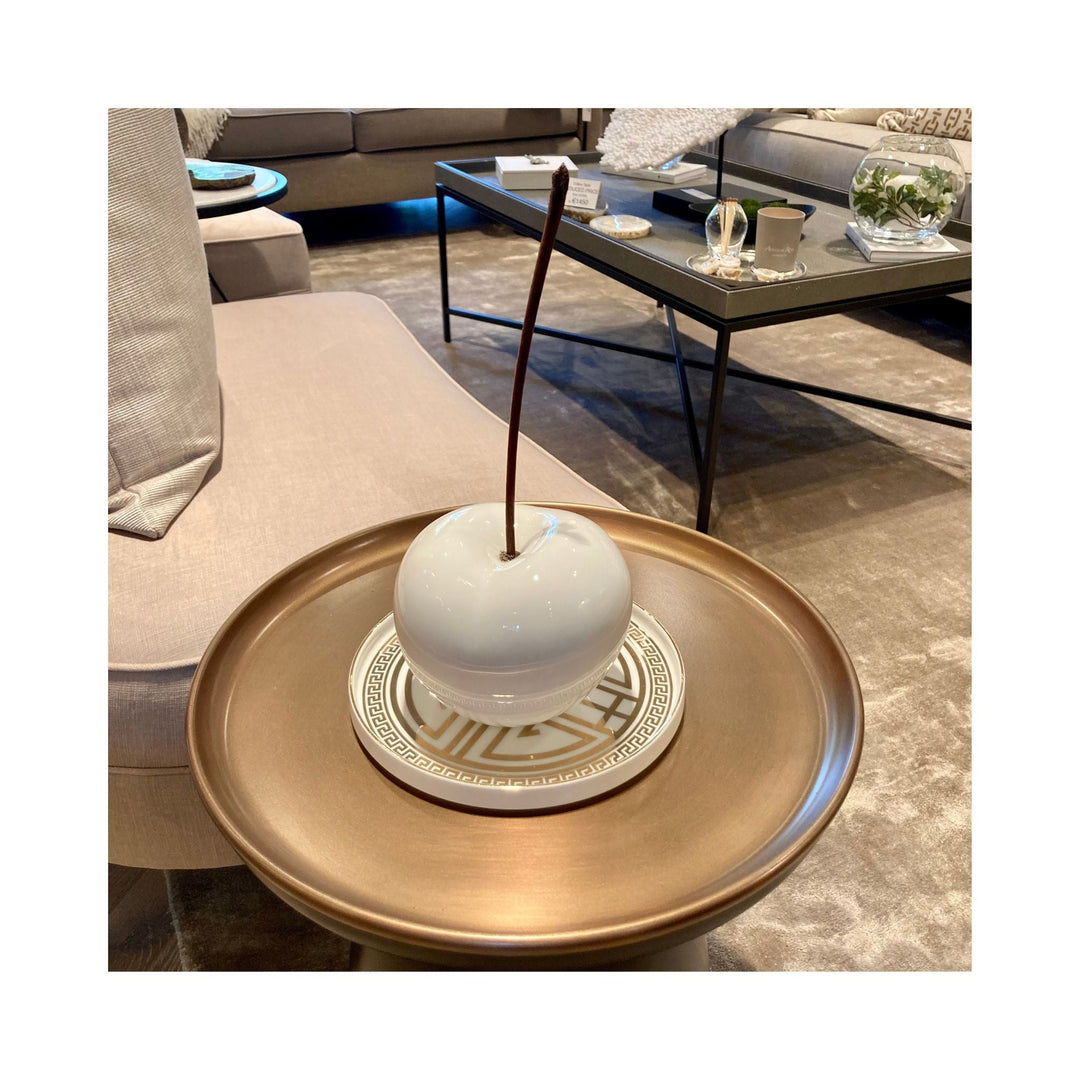 Ceramic Cherry - White Portuguese Faience 12cm - Sutherland Interiors