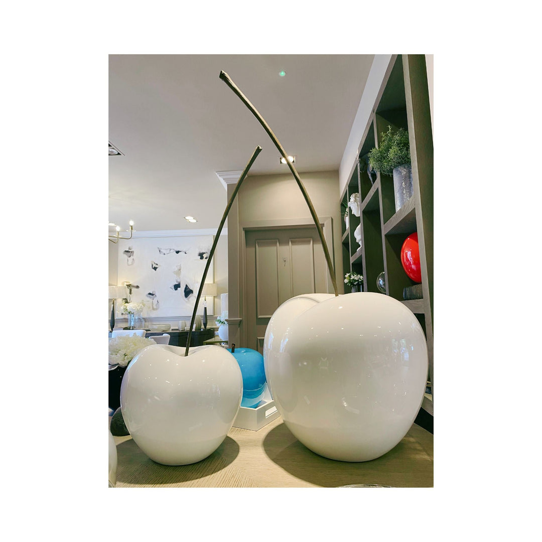 Ceramic Cherry - White Portuguese Faience 33CM - Sutherland Interiors