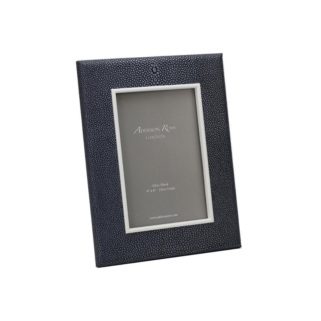 Dark Grey Shagreen Frame 4x6 - Sutherland Interiors