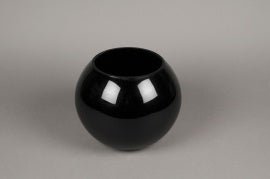 Ebony Round Glass Vase - L - Sutherland Interiors