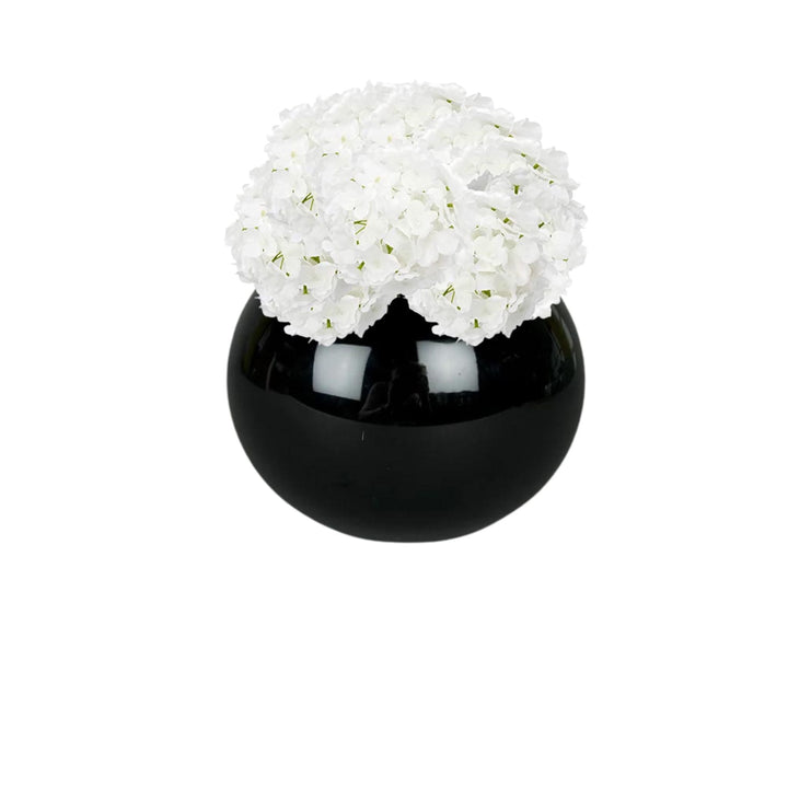 Ebony Round Glass Vase - M - Sutherland Interiors