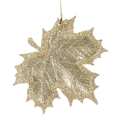 Gold Glitter Leaf Tree Decoration - Sutherland Interiors