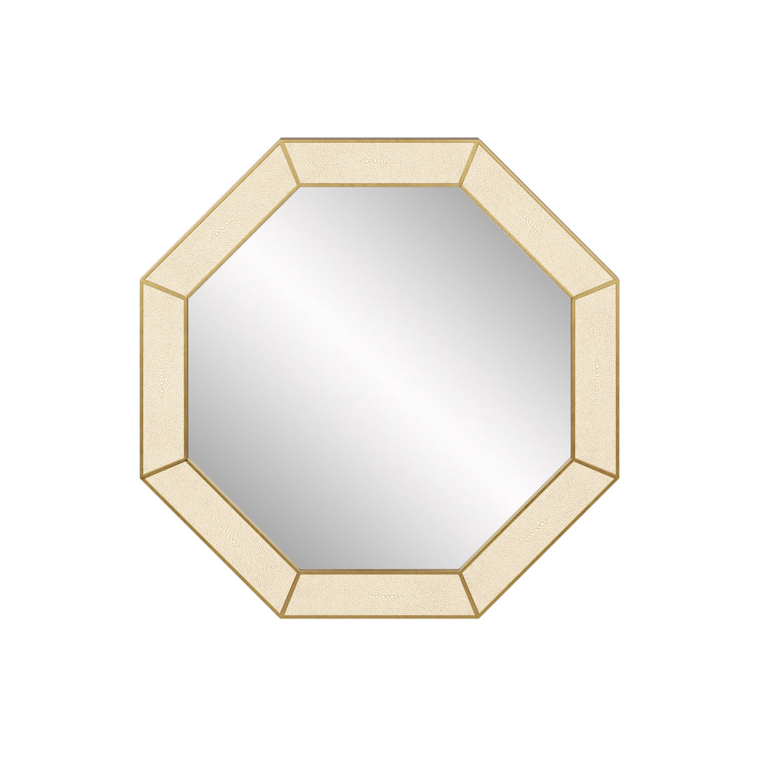 Hampton Mirror Octagon - Ivory Shagreen - Sutherland Interiors