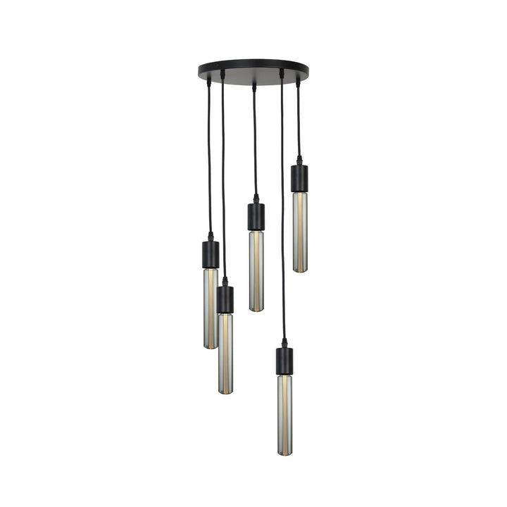 Hanging lamp 7L Ø40x117,5 cm BRANDON matt black - Sutherland Interiors