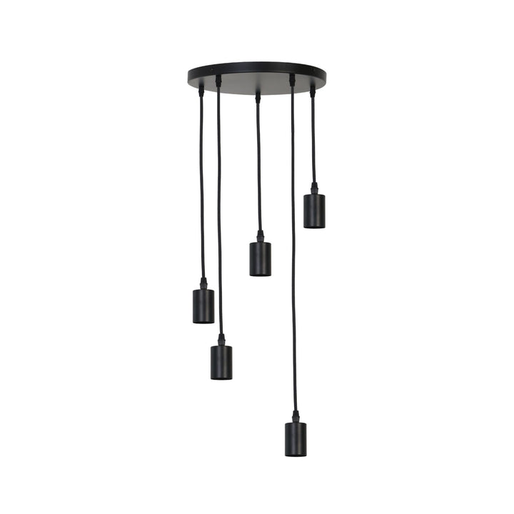 Hanging lamp 7L Ø40x117,5 cm BRANDON matt black - Sutherland Interiors