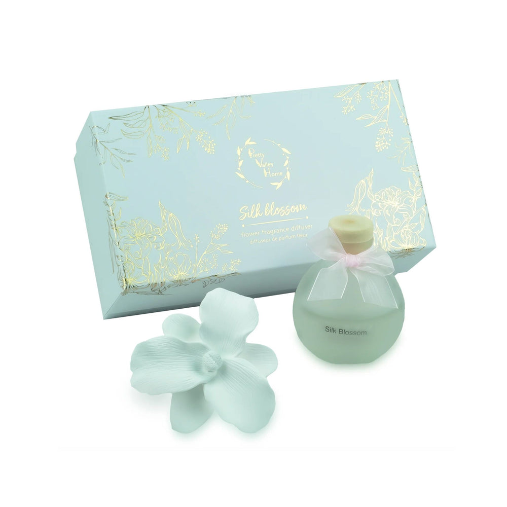 Lily Ceramic Flower Diffuser Gift Set - Silk Blossom - Sutherland Interiors