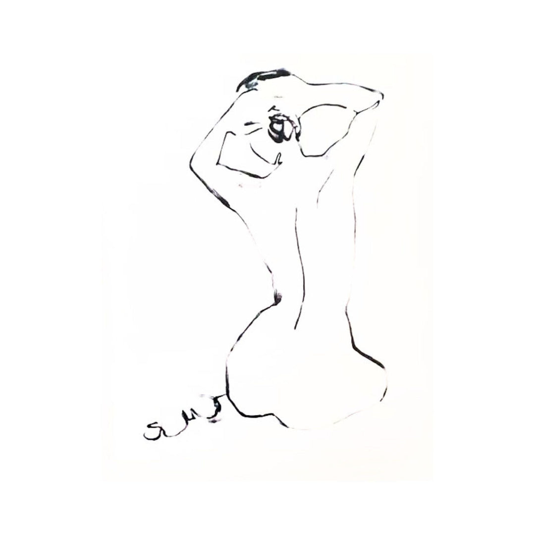 Line sketch - Female Figure 1 - Sutherland Interiors