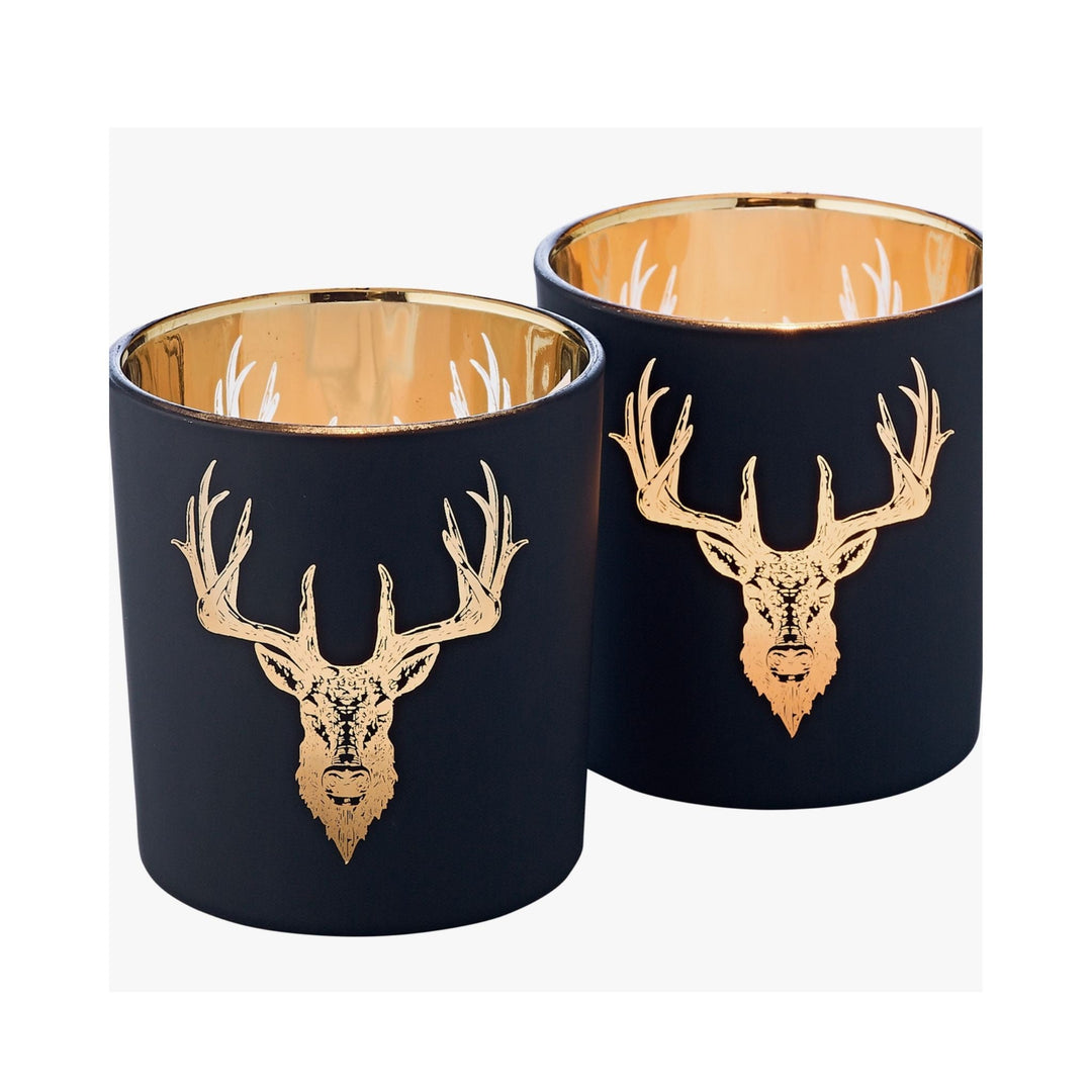 Matte Black Deer Tealight Small - Sutherland Interiors