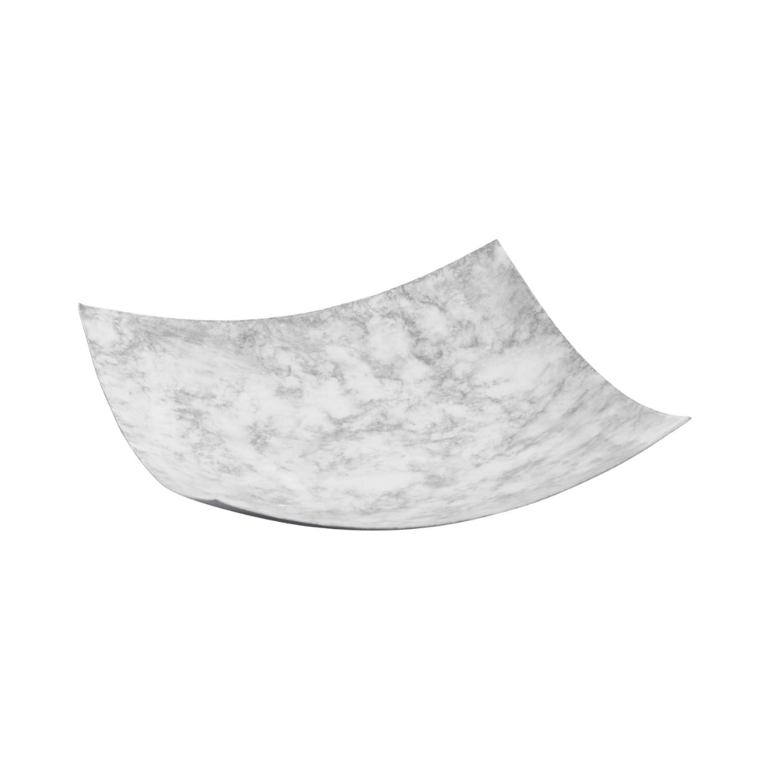 Octavia Marble Effect White Small Square Platter