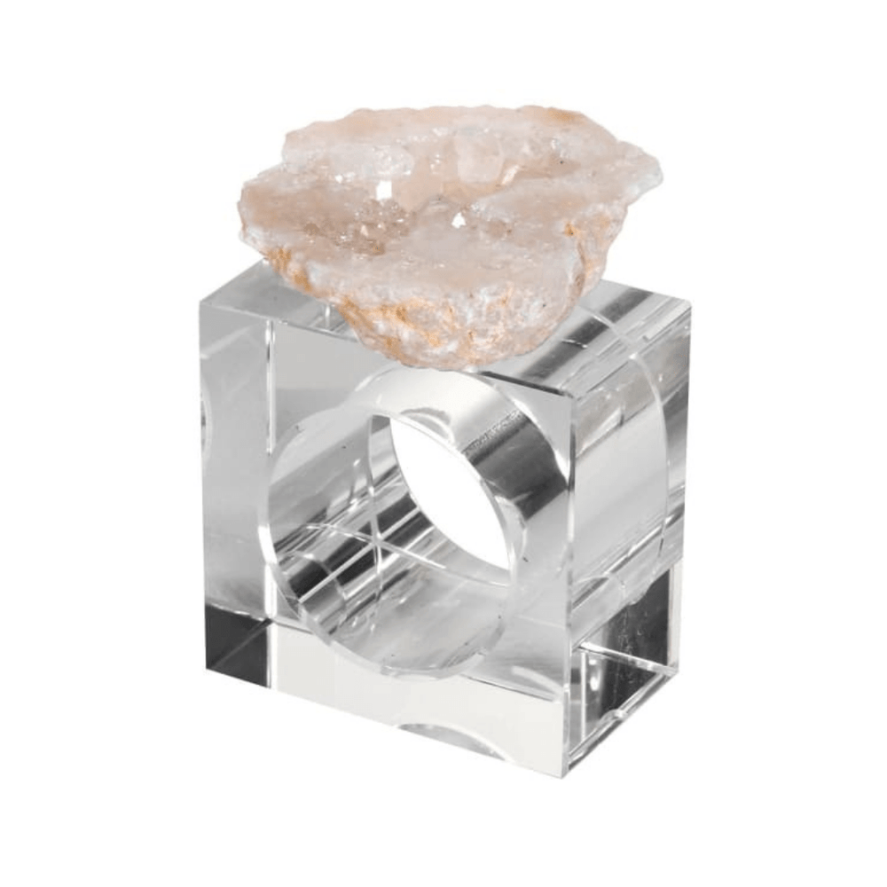 Quartz Geode Napkin Rings - set of 4 - Sutherland Interiors