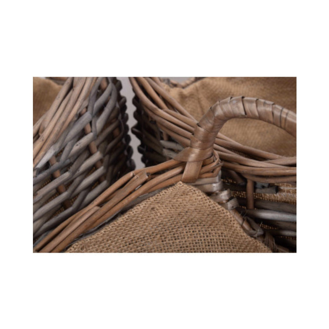 Scoop Neck Antique Basket - S - Sutherland Interiors