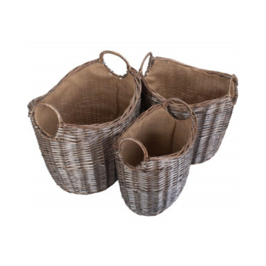 Scoop Neck Antique Basket - S - Sutherland Interiors