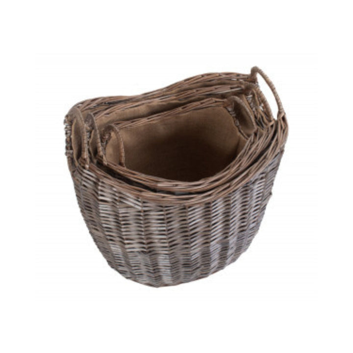 Scoop Neck Antique Basket - S - Sutherland Interiors