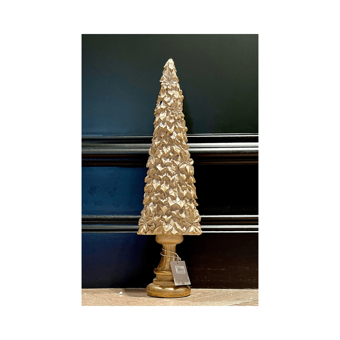 Serafina christmas tree 14X14X47 Ant. Gold - Sutherland Interiors